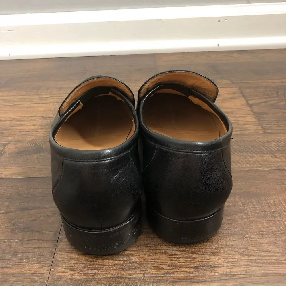 Bruno Magli Malden Size 7M Loafer Handmade Black‎ Dress Shoe Italian